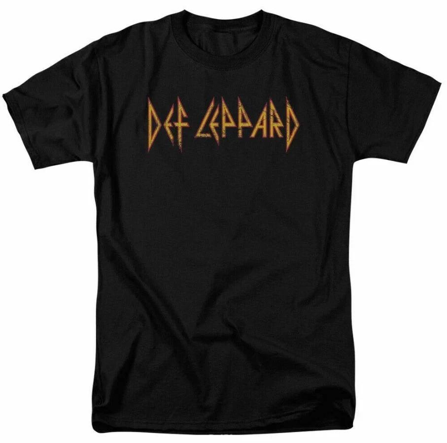 Def Leppard Horizontal T Shirt Licensed Rock N Roll Music Band Concert Tee Black 3XL