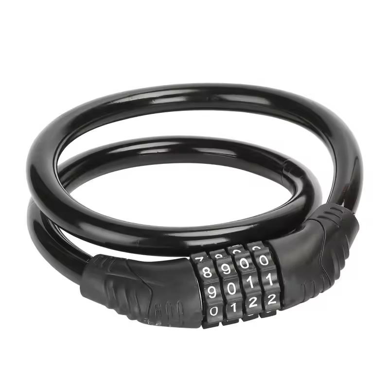 

Anti-theft Four Digits Steel Bicycle Lock Wire Anti-shear Password Mountain Bike Road Bike Cable Lock Bicycle Lock чёрный