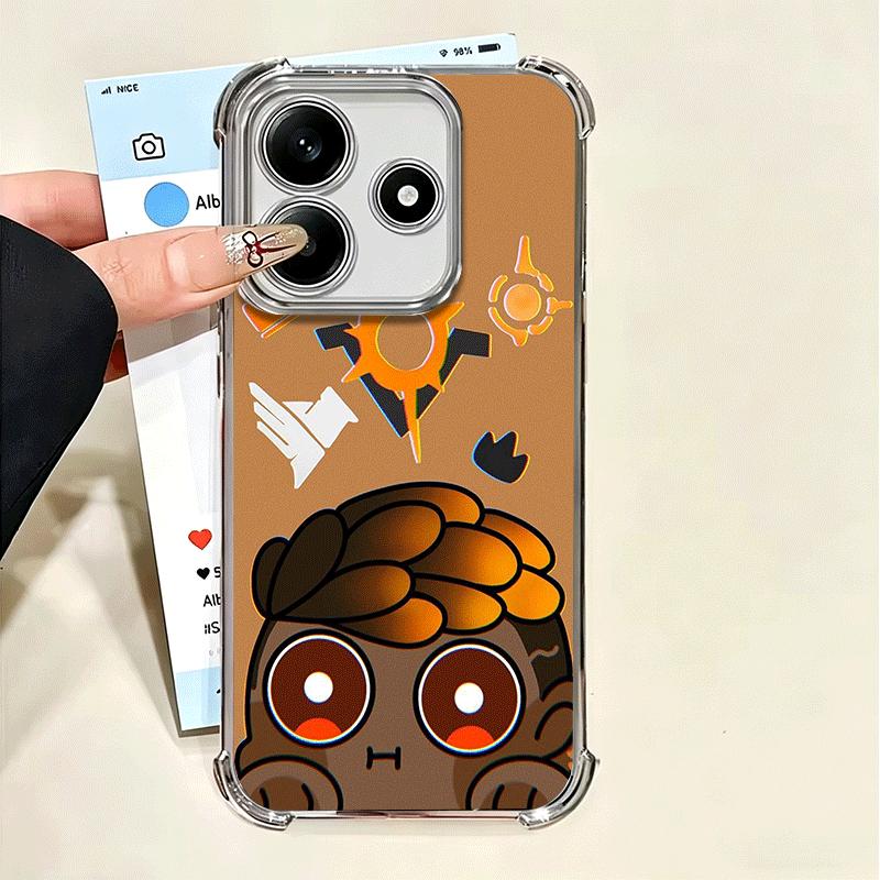 V-Valorant Cute Catoon Plating Phone Case For Xiaomi Poco X5 X6 X7 X8 Pro Max F8 Ultra F7 M8 M7 M5S Redmi 15C 15 14C 13C 13 X3 1