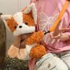 Christmas Kawaii Plush Corgi Scarf Cute Puppy Doll Cartoon Stuffed Animals Backpack Plush Schoolbag Messenger Bag For Gifts