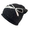 JYL DIY Bow Knit Beanie Winter Slouchy Hat Warm Hat Acrylic