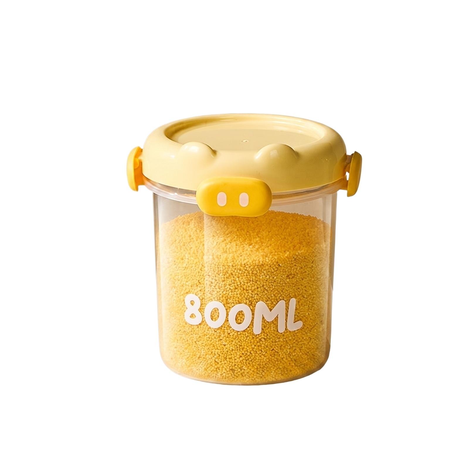 

Kitchen Sealed Tank Transparent Food Storage Container for Grains Snacks Tea one size