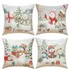 Popular Christmas Pillowcases for Holidays Santa Claus Linen Home Decoration Pillowcases