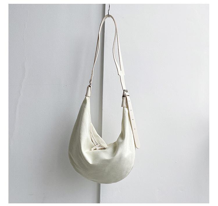 Canvas Bag Korean Lazy Casual Cross-body Large Capacity Niche Fashionable All-matching Commuting Shoulder Female