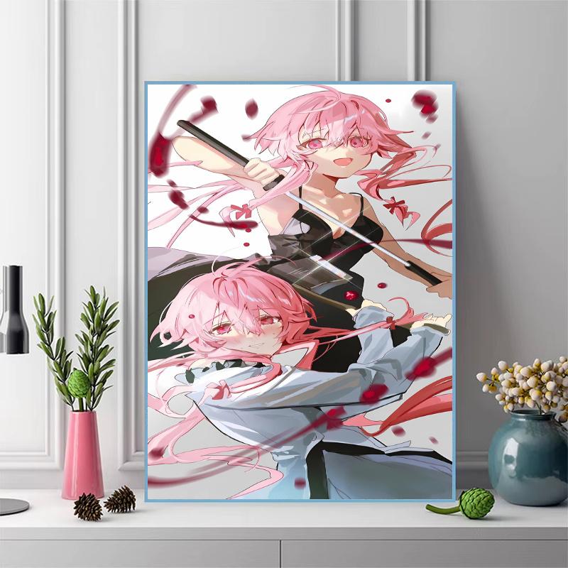Gasai Yuno 100% Round Full Drill 5D DIY Diamond Painting Embroidery Cross Stitch Rhinestone Decor