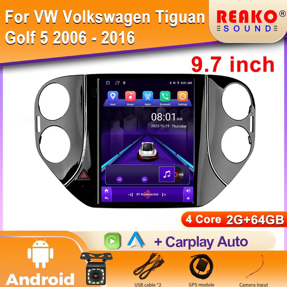 Android pentru VW Volkswagen Tiguan Golf 5 2006 - 2016 Multimedia Radio Player Carplay Auto Stereo pentru Tesla Style Head Unit DVD