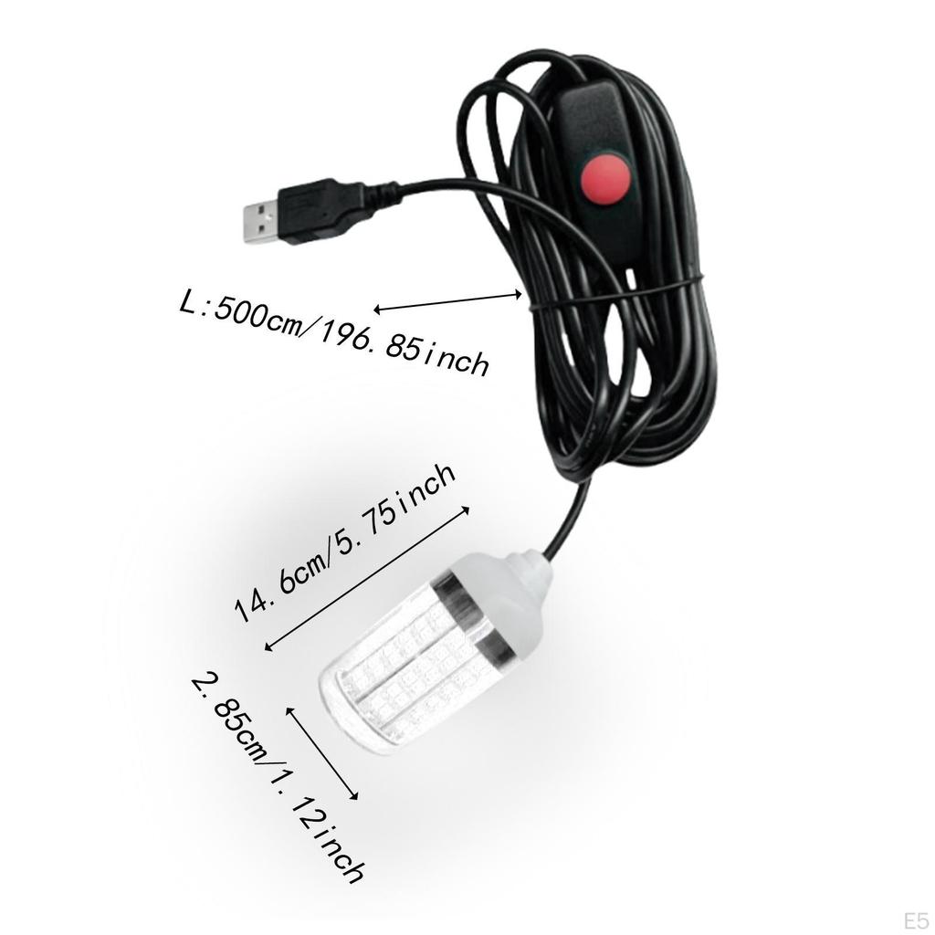 Submersible Fishing Light IP68 Waterproof 5V 108 LED Beads Boat Lamp