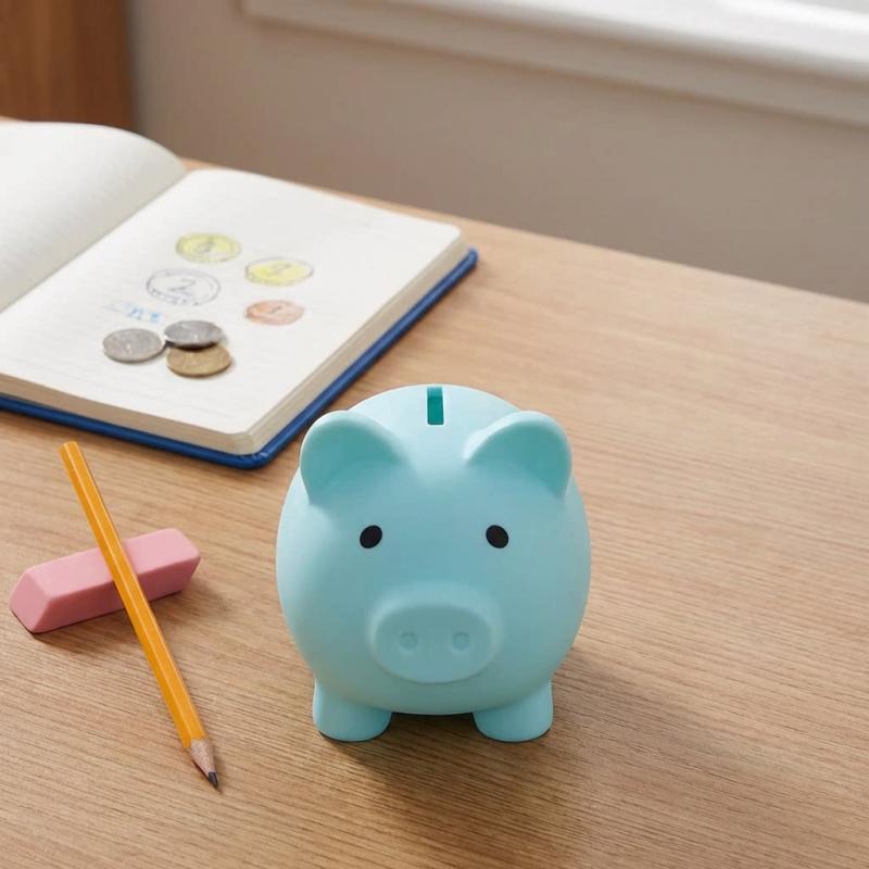 Cartoon Pig Silicone Piggy Bank Shock-Resistant Savings Jar with Easy Access Children's Financial Literacy Toy