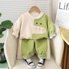 Jungen Set Herbst Baby Kinderkleidung Koreanischer Rundhals Lässiger Stil Niedlich Jungen und Mädchen Frühling und Herbst Zweiteiliges Set