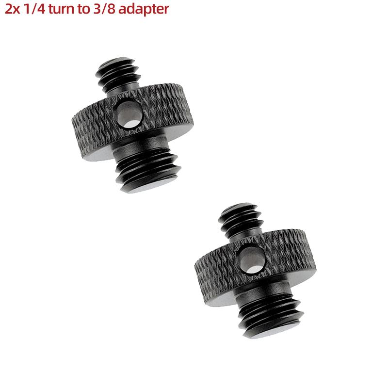 Tripod Adapter 1/4" Male to 1/4" Male to 3/8" Male Screw Connectors For GoPro Hero 13 12 11 10 9 Insta360 X5 X4 X3 DJI Action