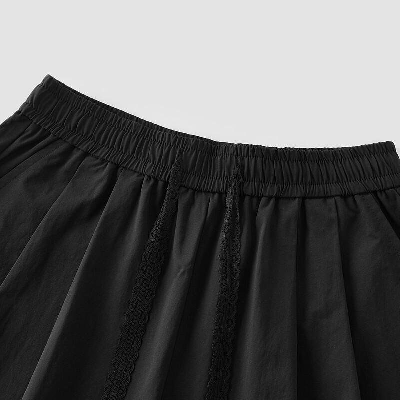 Semir Women's Summer Pleated Loose Wide-Leg Cropped Culottes