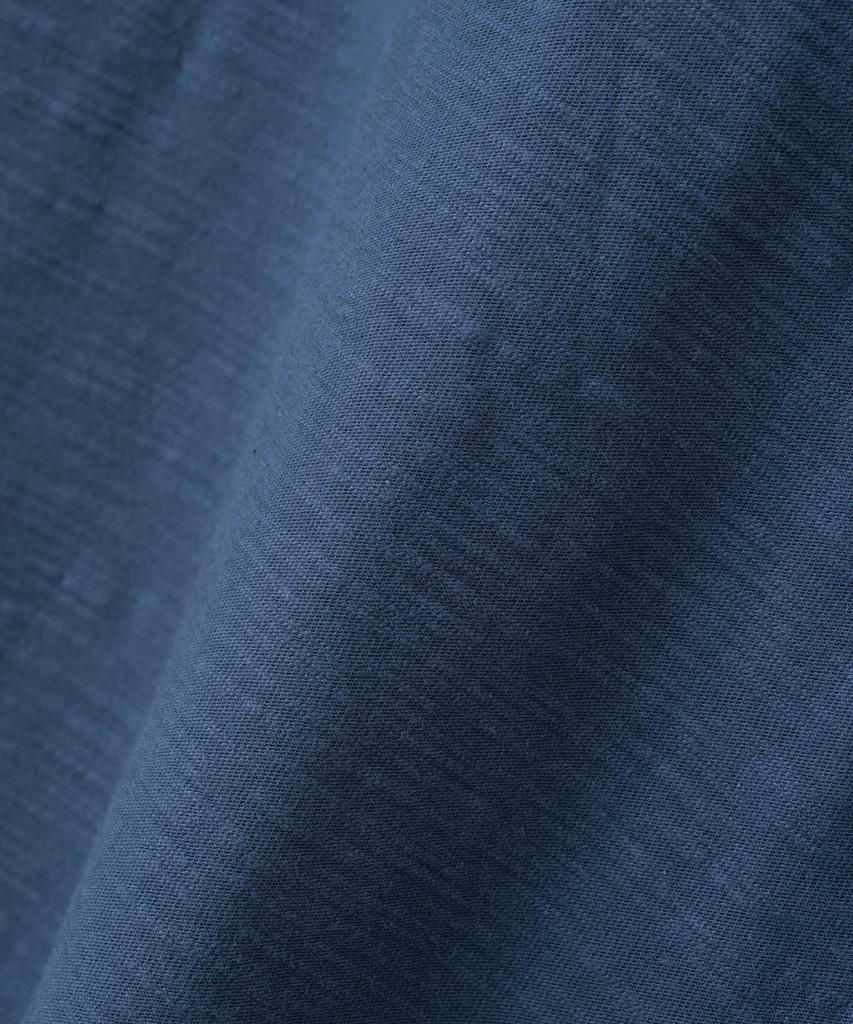 MILLO ARCHIVE Slit Henley Neck Long Sleeve [Blue]