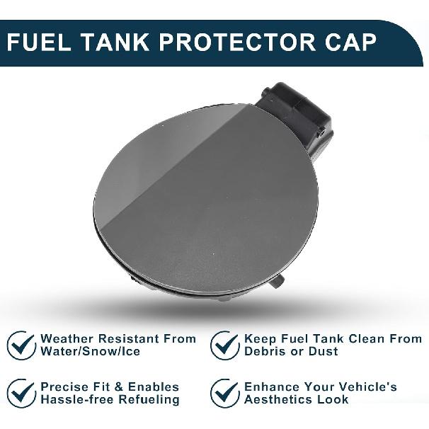 Brandstoftankdeksel voor Volkswagen Golf 6 2010-2013 Brandstofvuldop Klep Cover Clip Type Nr. 5K6809857C Grijs ABS