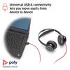 Casque filaire Poly BlackWire 7225 connexion binaurale à réduction de bruit (ancien modèle) USB-A