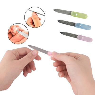 Double-Sided Nail File Stainless Steel Polishing Sand Strip Nail Polisher Nail Tool