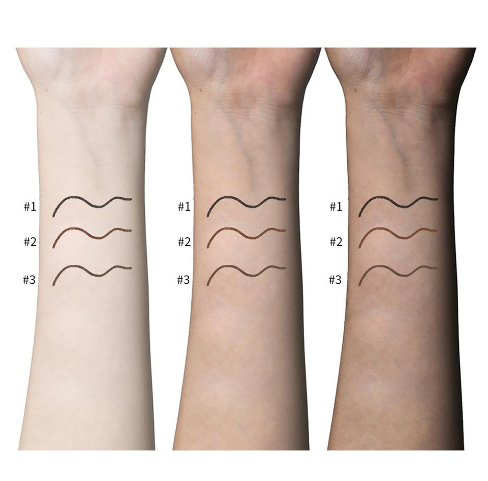 Lápiz de Cejas 2 en 1 Impermeable y Larga Duración Color Natural Forma de Cejas Contorno Preciso Punta de Lápiz en Forma Triangular Lápiz de Cejas