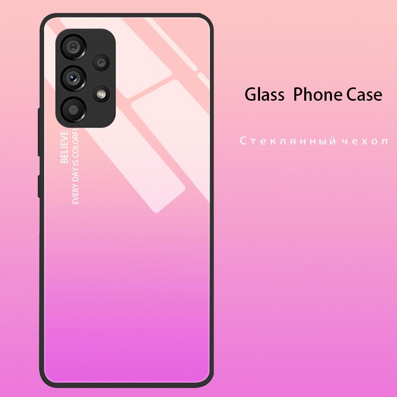 Tempered Glass Phone Case For Samsung Galaxy A31 A51 A71 5G A10 A10S A20 A30 A30S A50 A50S A70 Capa Luxury Hard Back Bumper