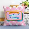 Sweet Lovely Cute Coastal Charm SardineS Cushion Cover Washable Linen Pillowcase Soft  for Sofa Bed Cozy Home Room Decor
