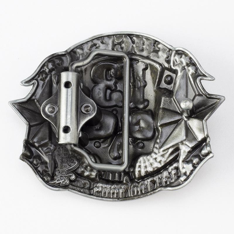 MYMC Skull Skeleton Belt Buckle DIY Waistband Accessories Western Cowboy Style Smooth Belt Metal Buckle Only Punk Rock Style