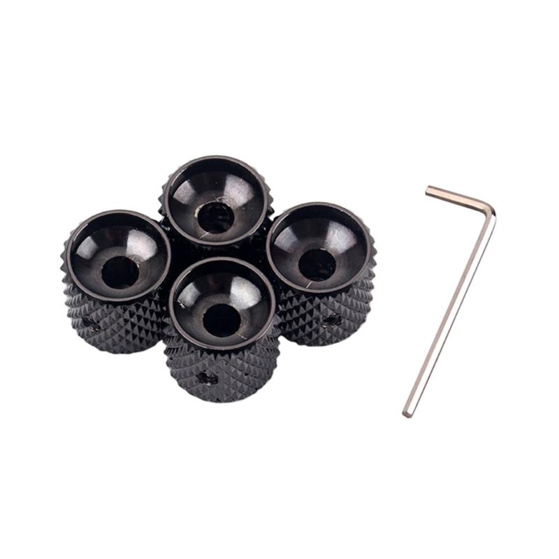 4pcs/set Metal Electric Guitar Volume Tone Control Knobs Buttons for Electric Guitar Bass Potentiometer 20x20x19mm