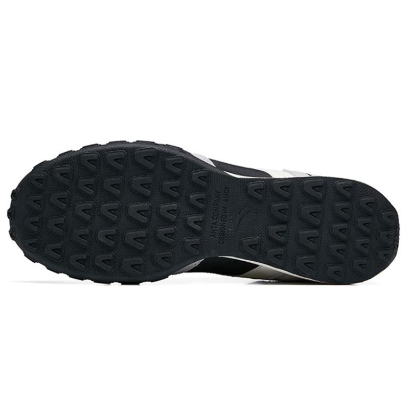 Anta Cushioned Anti-Slip Wear-Resistant Breathable Lightweight Low-Top Casual Shoes Men's Black Gray White Sneakers 112238856-6