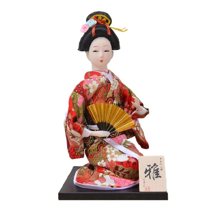 Beautifully 12Inch Kimono Toy Figurines Optional Cloth Statue for Japanese Culture Enthusiasts and Collectors