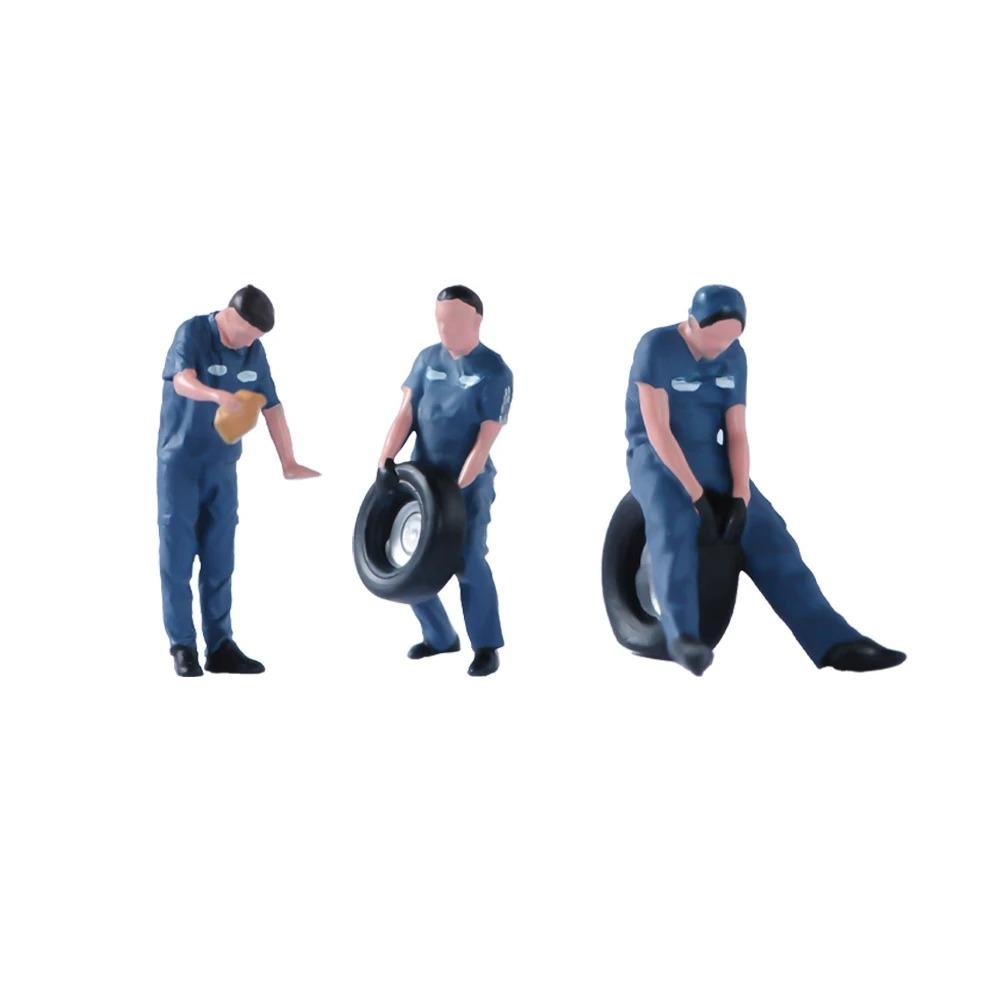 Painted Miniatures 1/64 Scale Beauty Handsome Boy Policeman Girls Male Female Scene Figure Model For Car Vehicles Decorate