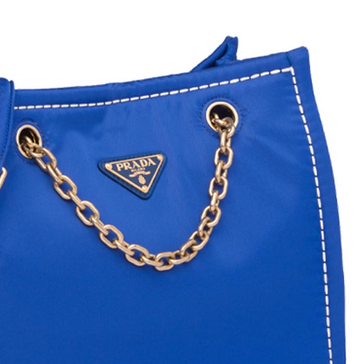 Prada Blue Chain Nylon Shoulder Bag Crossbody Bag Tote Bag Unisex Bags 1BG271-2CJW-F0589