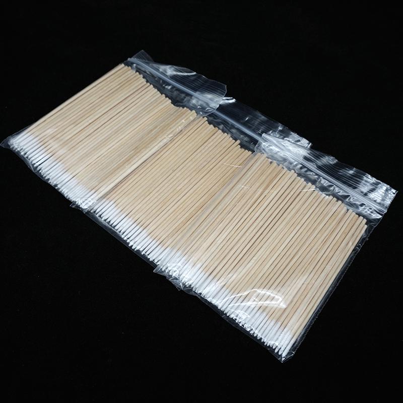300Pcs Nails Wood Cotton Swab Clean Sticks Nail Polish Remover Art Tools Wooden Cotton Head Manicure Corrector Nail Polish Tool