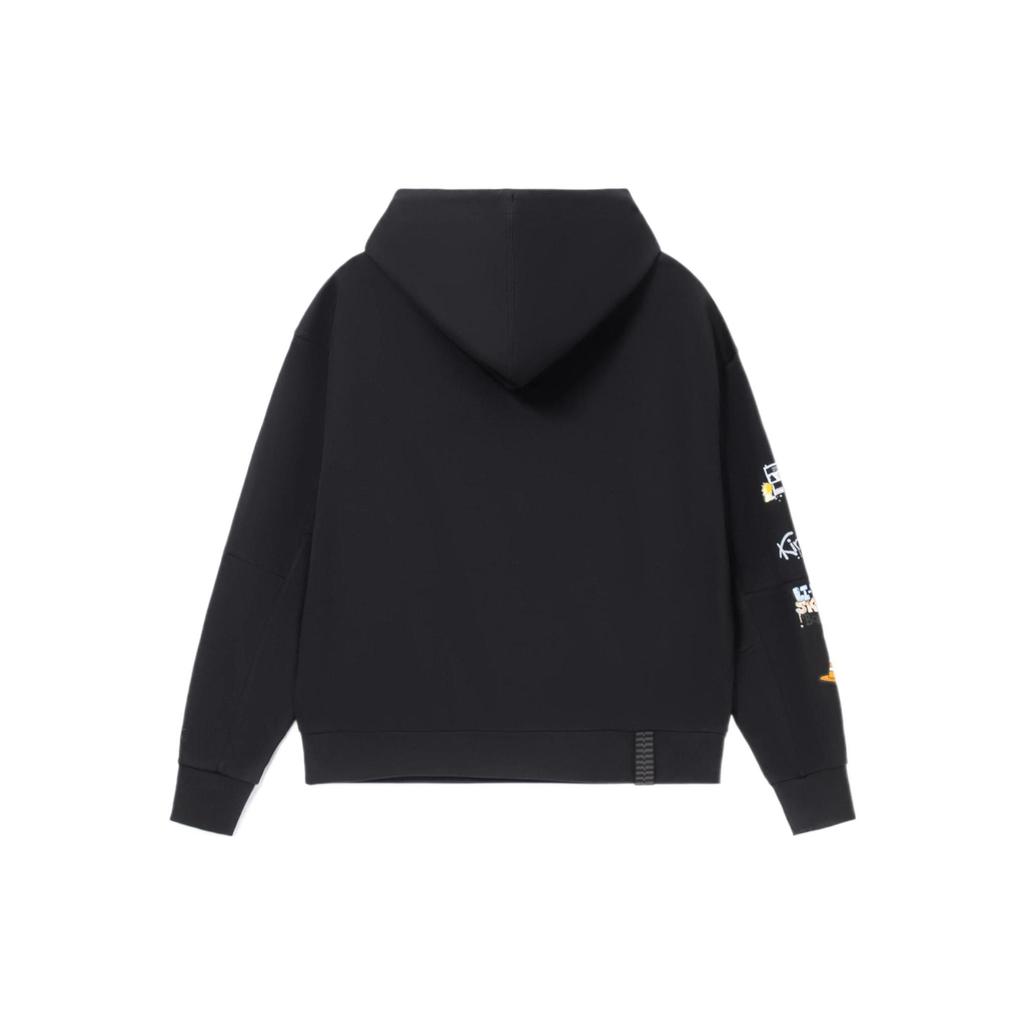 Li Ning Skateboard Sweatshirts Men's Black Hooded Moderate Regular AWDS177-4