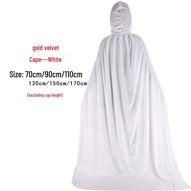 Witch & Wizard Gold Velvet Cape for Children & Adults - Halloween Costume Cloak