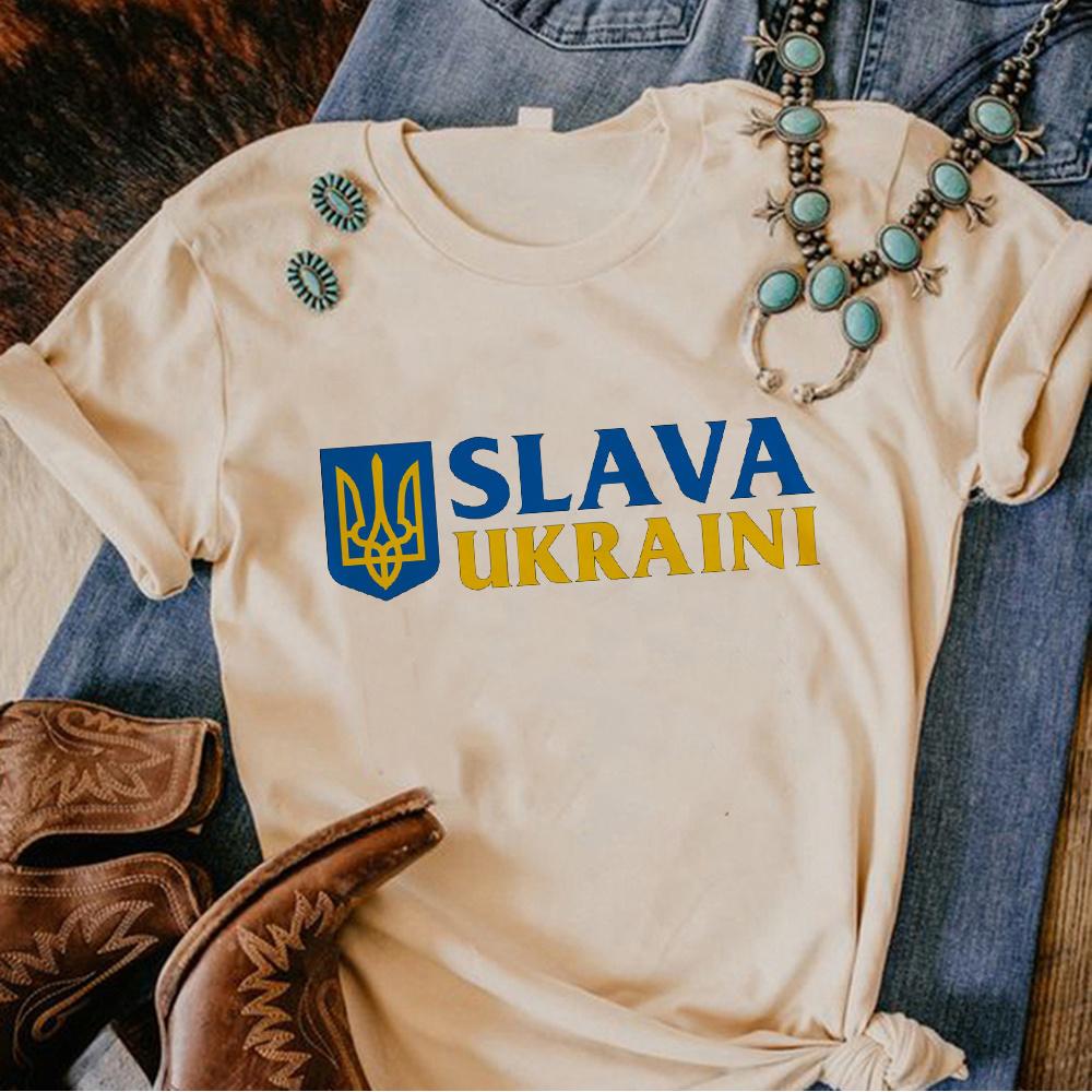 Ucraina Ucrania Ukraine T-shirts femmes haut drôle femme Anime bande dessinée Harajuku vêtements