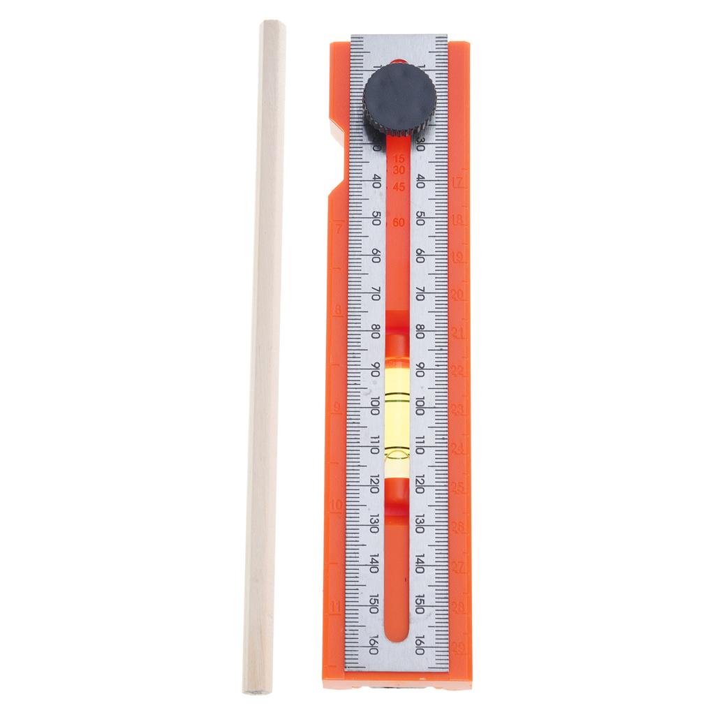 Rotatable Marking Ruler Woodworker Horizontal Mark Base with Blisters Multifunctional Positioning Ruler Measuring Tool