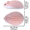 Wireless Mouse with a Moe Hamster Animal Appearance, Soundless, Dual Modes, Quiet Operation, USB Receiver, Energy-Saving, Cordless, Fun, Cute, Pink,