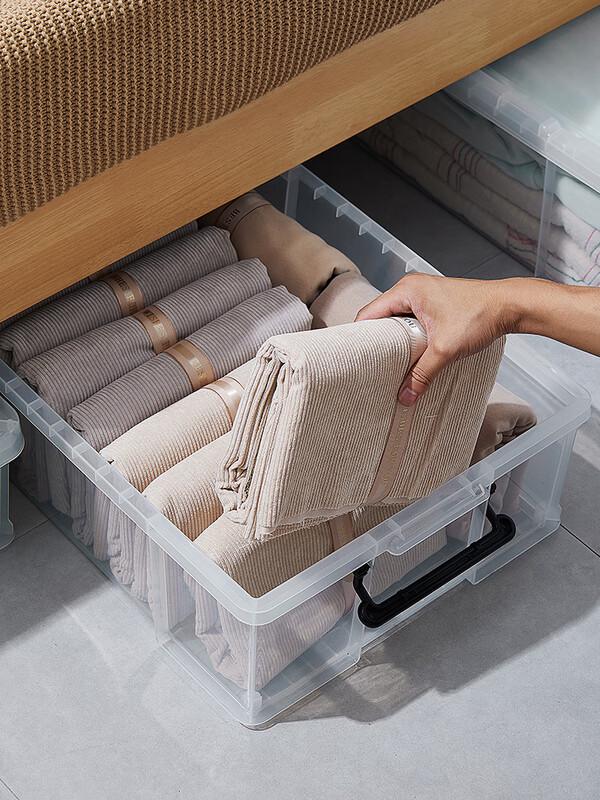 Thickened Transparent Flat Under-Bed Storage Box