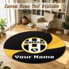 Round Rug Custom NameJuventus FC Pattern Non Slip Carpet Home Floor Decor