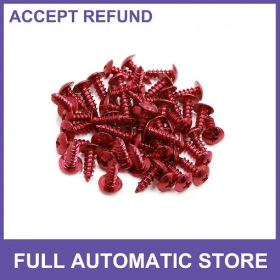 50 шт. Универсальные Красные Мотоциклетные Автомобильные Круглые Саморезы с Крестообразным Шлицем