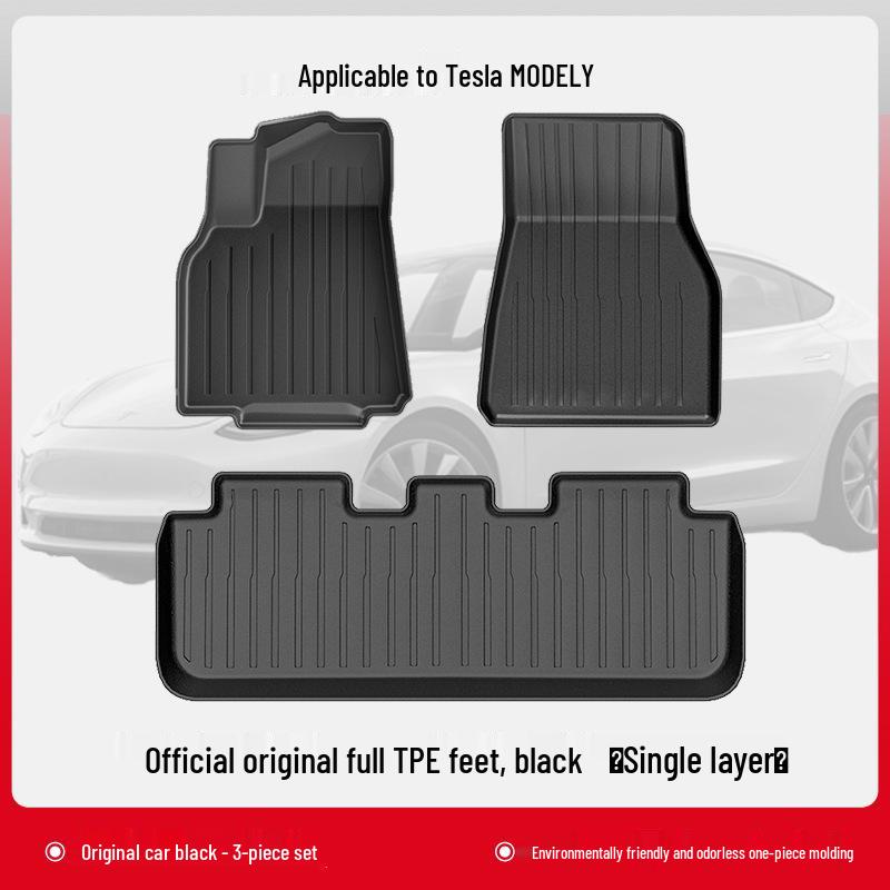 TPE Car Floor Mats for 2025 Tesla Model Y3 New Editions