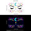 Neon Fluorescent Butterfly Tattoo Stickers Halloween Masquerade Tattoo Stickers Mexican Day of The Dead Mask Tattoo Stickers