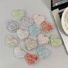 Korean Rhinestone Heart Shape Phone Holder with Magnetic Glitter Finger Ring