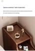 Solid Wood Ultra-Narrow Bedside Table with Storage