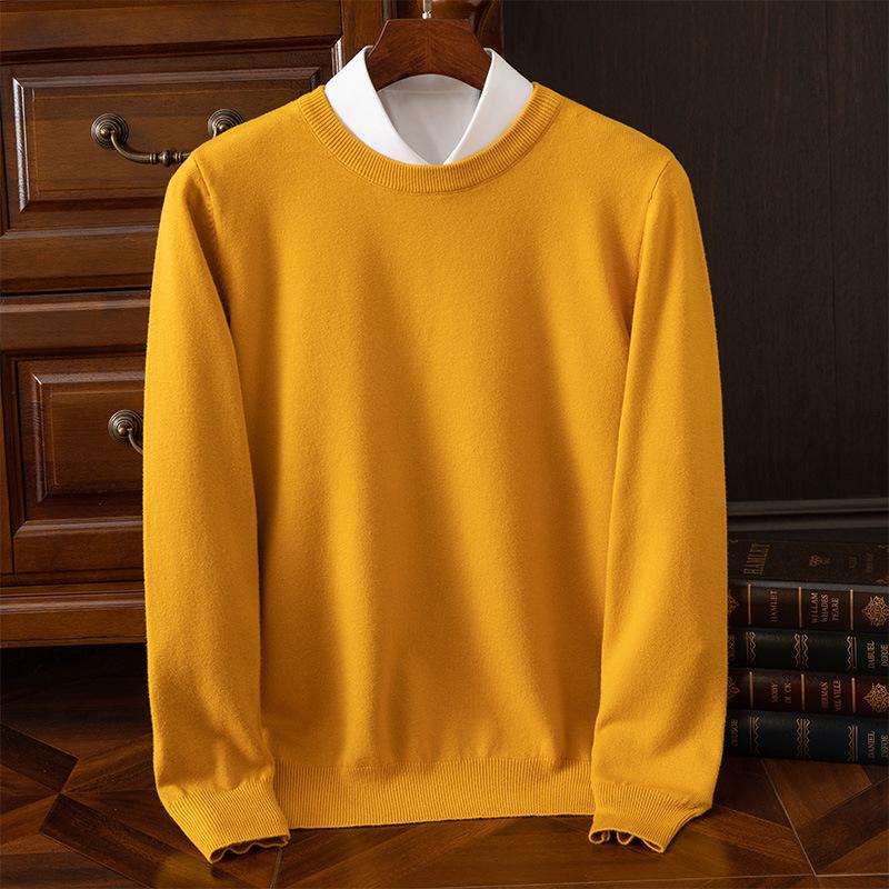 Men's Plus Size Knitwear: Autumn/Winter V-Neck Business Sweater