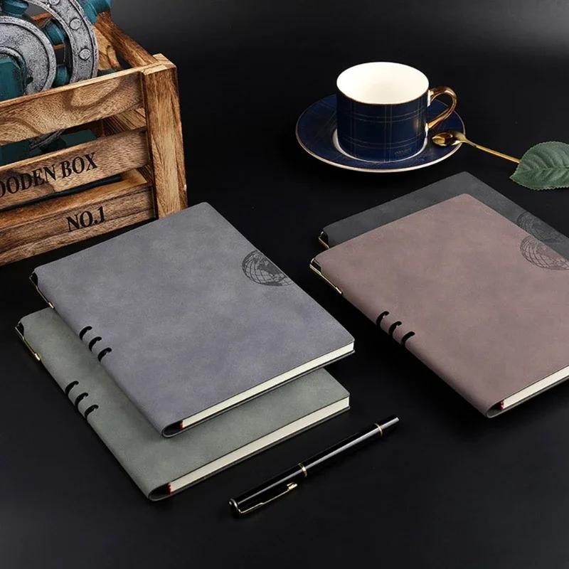 Diario A5 in Pelle PU Agenda Giornaliera Planner Taccuino Organizer Rigido Semplice Cancelleria Ufficio Scuola Fornitura Blocco Note