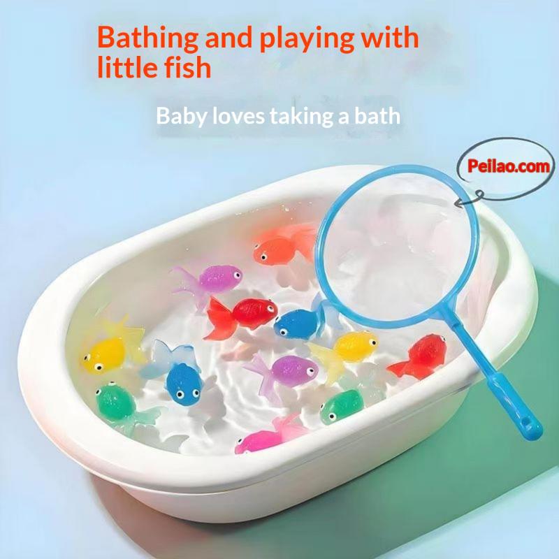 Simulation Goldfish Toy Soft Rubber Colored Fake Goldfish Model Kindergarten Fishing Outdoor Baby Water Play Toy Gift