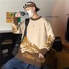 Herbst neu Amerikanische trendige Marke bedruckter Pullover Herren Koreanische Version trendiger Strickpullover Herren lässiger Pullover Herren Oberteil
