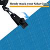 18/24Pcs Heavy-duty Pool Solar Cover Reel Attachment Kit Windproof Fixed Solar Cover Attachment Kit Straps Universa Rope&Clip