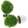 2 Pcs Potted Bushes Home Decor Artificial Plants Indoor Small for Decoration Bookshelf
