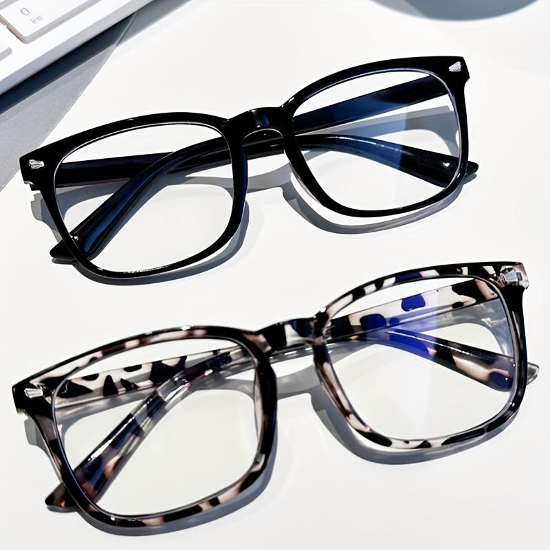 1/3pcs Lightweight PC Square Glasses Clear Lens Blue Light Blocking Full Frame Minimalist for Everyday Casual Wear