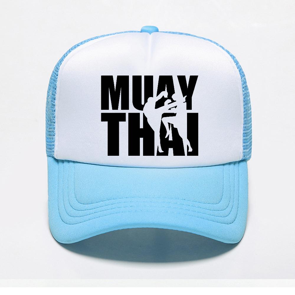 Muay Thai Fighters Gym Cool Baseball Cap Ourdoor Casual Adjustable Mesh Trucker Hat Summer Breathable Sun Snapback Hats