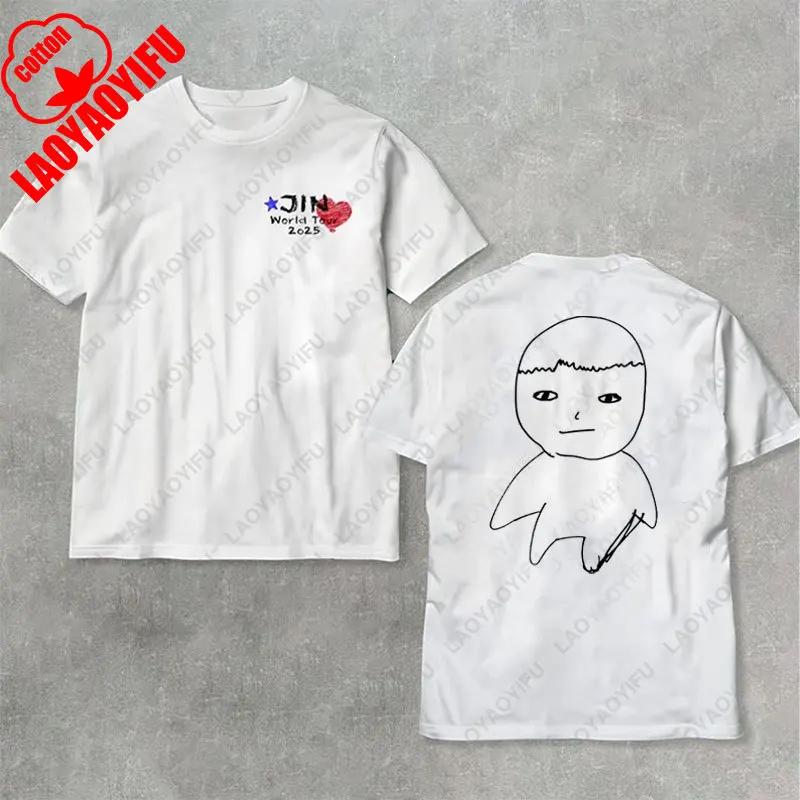 Run Seok Jin Ep Tour Pánské Dámské Krásné Tričko Jin 2025 Streetwear Echo Tracklist SuperTuna Bavlněné Tričko Neříkej, že mě miluješ Topy